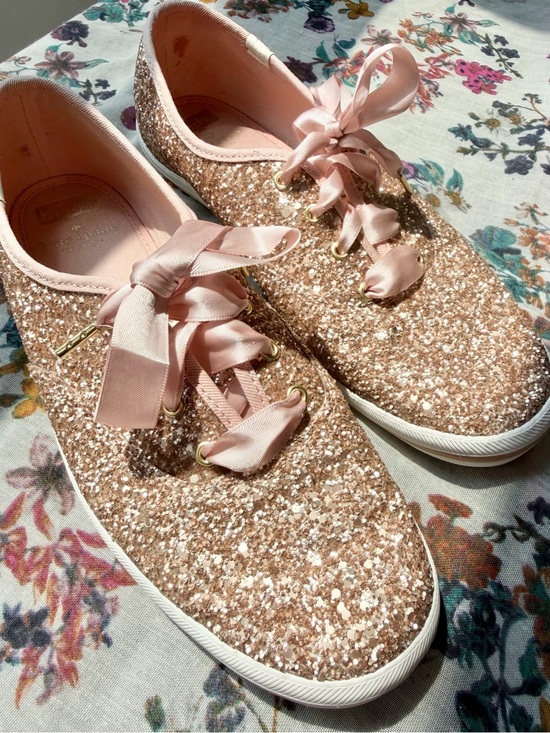 Keds Shoes - Kate Spade Keds Rose Gold Glitter Sneakers